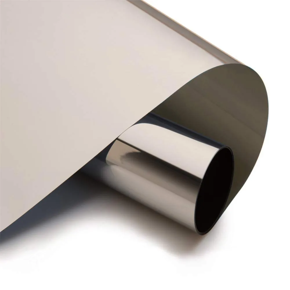 

70/80/90 x 500 Cm - Silver Reflective Window Film (Solar Control & Privacy Tint - One Way Mirror / Mirrored Glass) Brown Silver