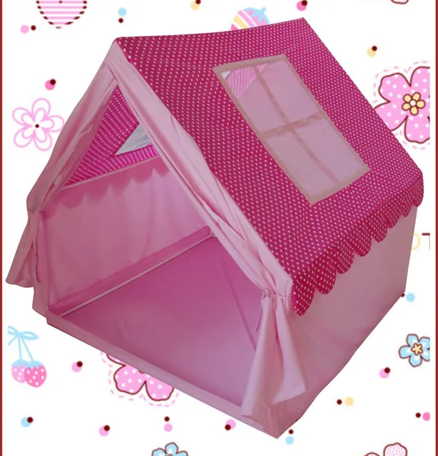 2016 children's playground princess big play house pink 