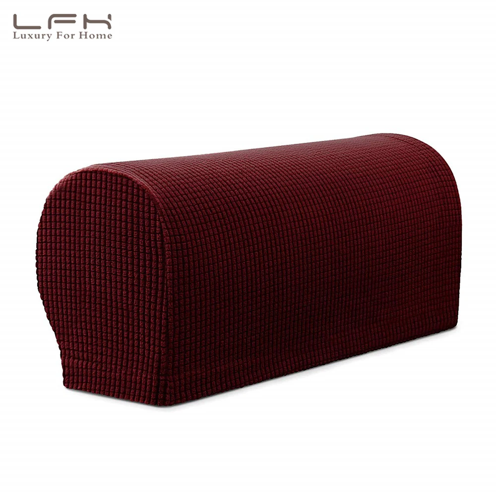 

LFH Stretch Jacquard Sofa Armrest Cover Polyester Spandex Anti-Slip Stain Resistant Furniture Protector 2PCS Cover For Sofa Arm