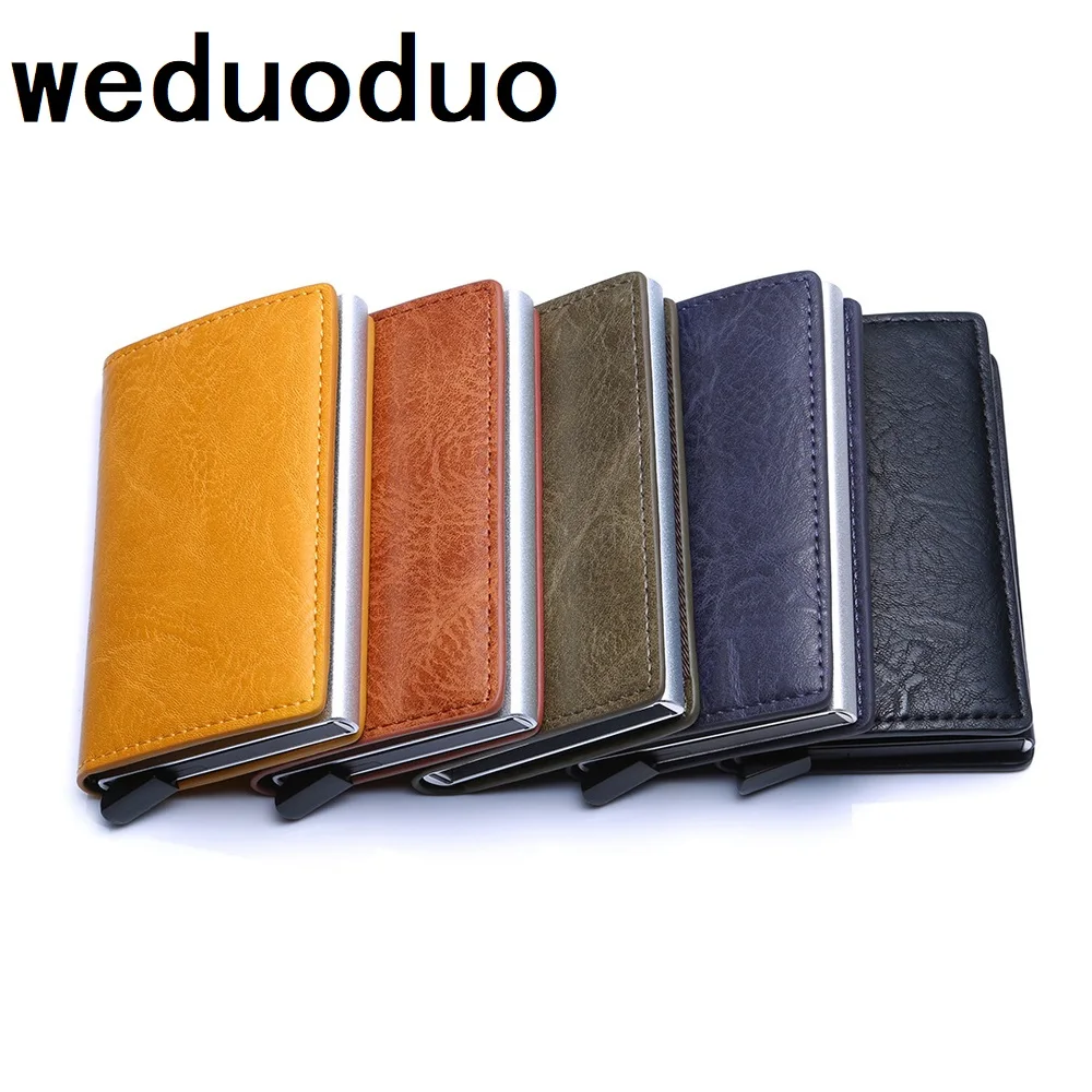 

New Smart Rfid Wallet Credit Card Holder Sticker Business Card Pocket Cash Card Holder Passes Holder Metal Cardholder Protection