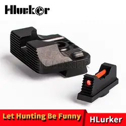 Hlurker Тактическая Охота, страйкбол принадлежности для пистолета Глок. 230 волоконно-оптический передний прицелы v3 черный для Глок
