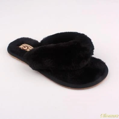 Сезон: весна–лето осень-зима домашние хлопковые плюшевые тапочки Для женщин домашние тапочки; женские туфли на плоской подошве Женская обувь - Цвет: black
