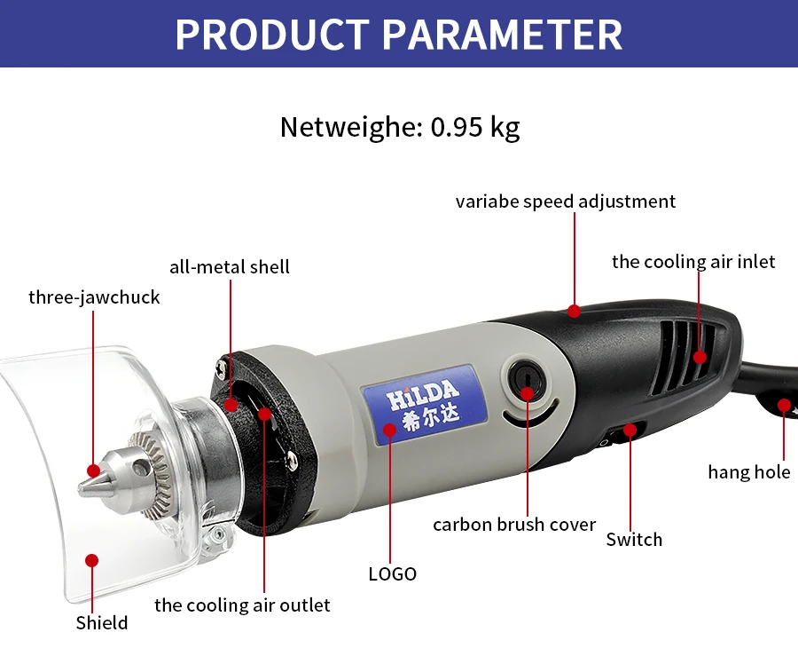 HILDA 220 В 400 Вт Dremel стильная Мини электрическая дрель аксессуары шлифовальный патрон с переменной скоростью роторный сверлильный станок электроинструменты