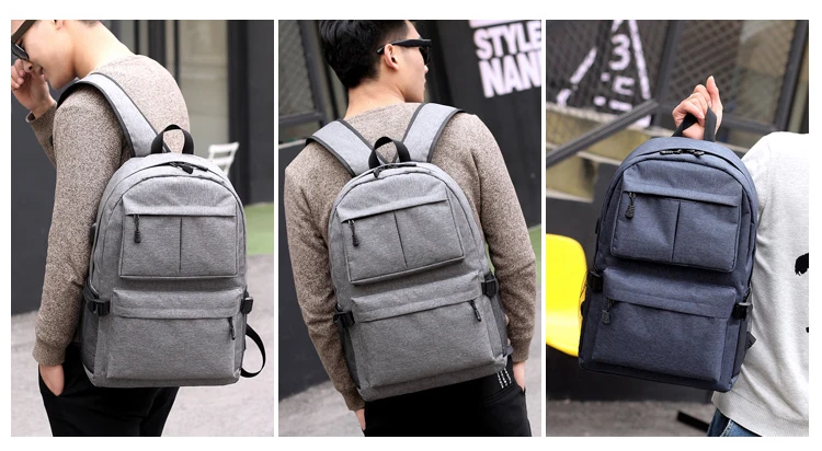 AHRI USB Unisex Design Backpack Book Bags for School Backpack Casual Rucksack Daypack Oxford Canvas Laptop Fashion Man Backpacks 10