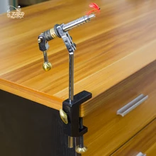 Ротационные тиски для завязывания мушек с зажимом стальные жесткие челюсти 360 вращающиеся настольные тиски для завязывания мушек набор инструментов для изготовления инструментов для ловли нахлыстом тиски