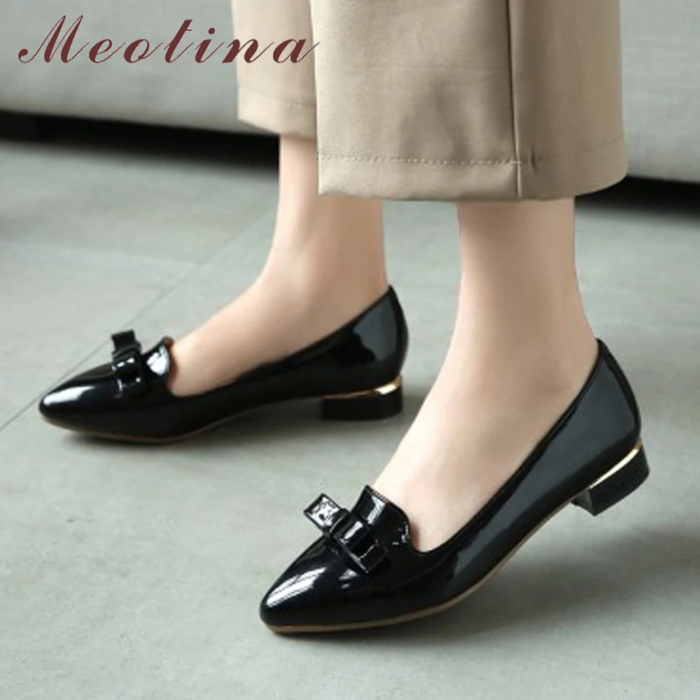 Meotina Women Flats Shoes Pointed Toe 