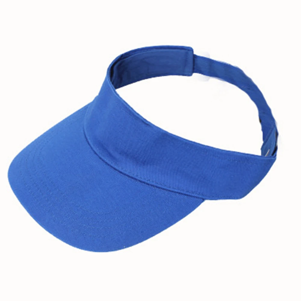 5 цветов, хлопковый солнцезащитный козырек, Солнцезащитная шляпа sombreiro mujer, Солнцезащитная шляпа для бега, гольфа, тенниса, Пустой Топ, шляпа, простые летние шляпы для женщин - Цвет: Синий