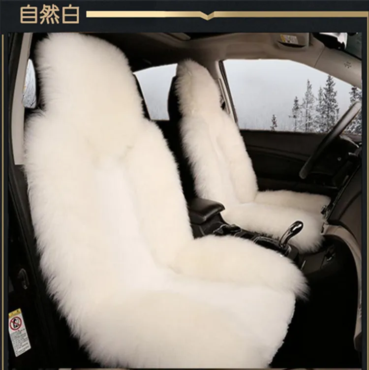 Car Seat Covers Winter Chair Warm Automobiles Seats Cover Faux Wool Auto Car-styling Goods For Lada Cars-Women Fur Accessories