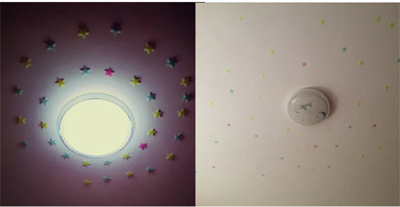 Новые Горячие 50 шт 3D звезды светится в темноте светящиеся флуоресцентные Пластиковые наклейки на стену домашний декор для детской комнаты