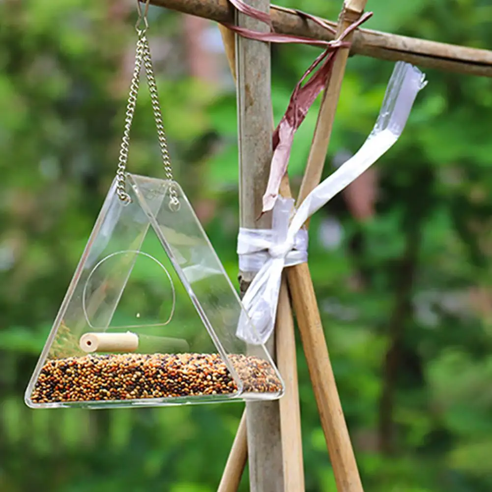 AsyPets акриловая прозрачная кормушка для птиц висячий Тип напольное ведро для украшения сада дерева-30