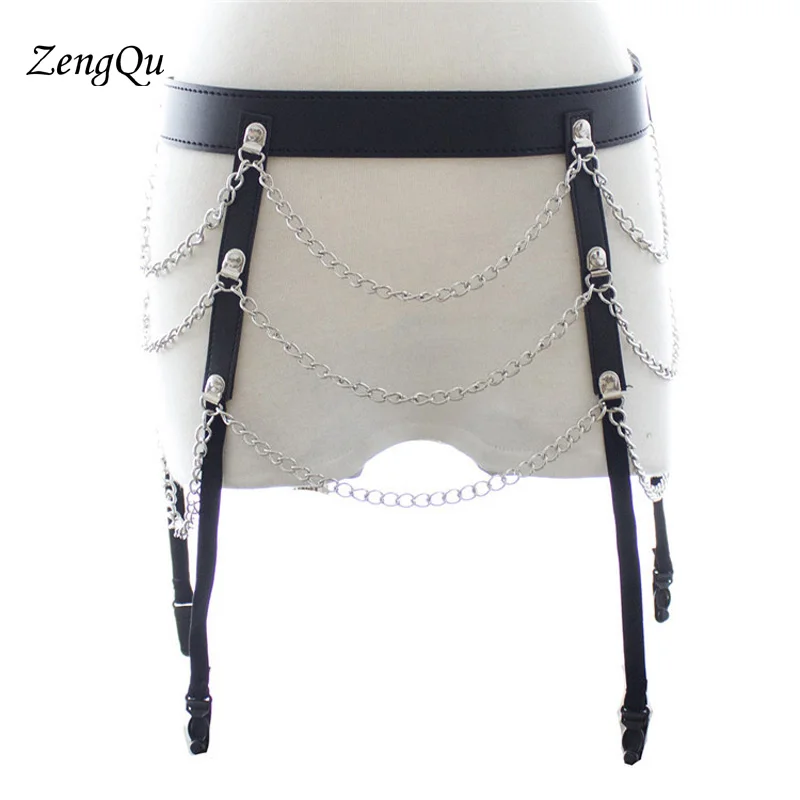 Fashion Sexy Goth Rock Faux leather material garters for women