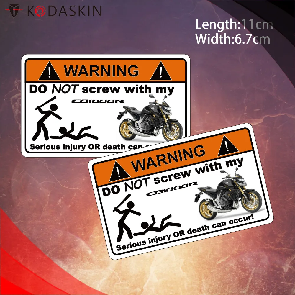 

KODASKIN Motorcycle Cheap 2D Creative Warning Sticker Decal for HONDA CB1000R