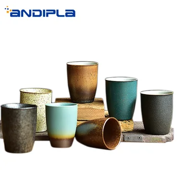 

90ml/150ml Vintage Mug Handmade Ceramic Pottery Cup Espresso Coffee Cups Teacup Master Water Mugs Drinkware Teaware Container