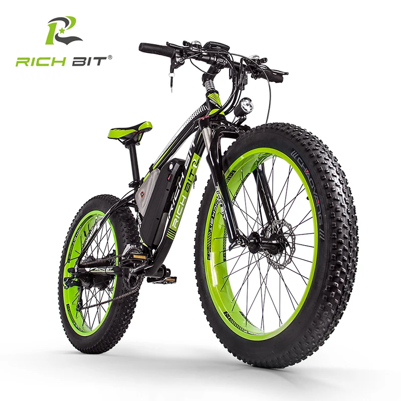 Perfect RichBit RT-012 Plus 21s Electric Bike With Computer Speedometer electric Odometer Powerful Electric MTB Bike 17AH 1000W eBike 1