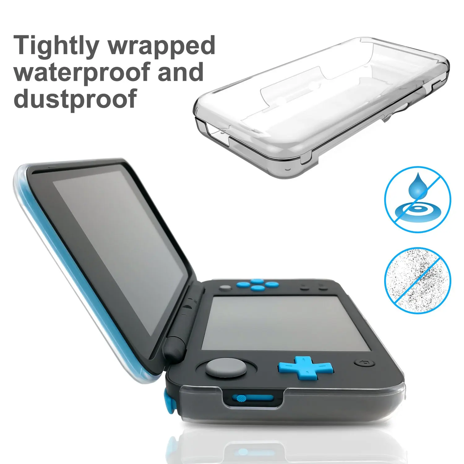Чехол для нового nintendo 2DS XL, кристально чистый чехол для нового nintendo 2DS XL