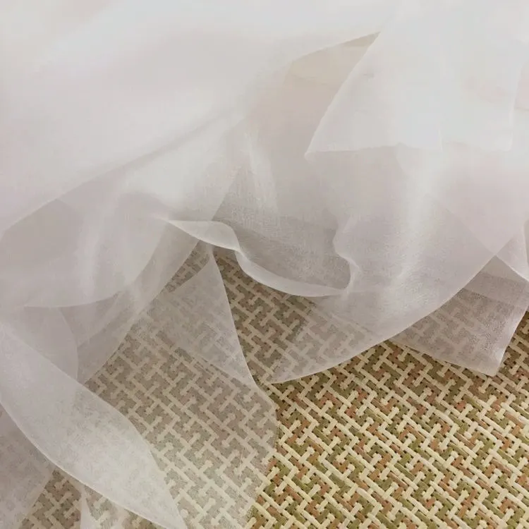 

thin Silk fabric Tulle GEORGETTE Fabric,color:BIEGE,width:107cm,thickness:3mm,SELL BY 6M,#J1