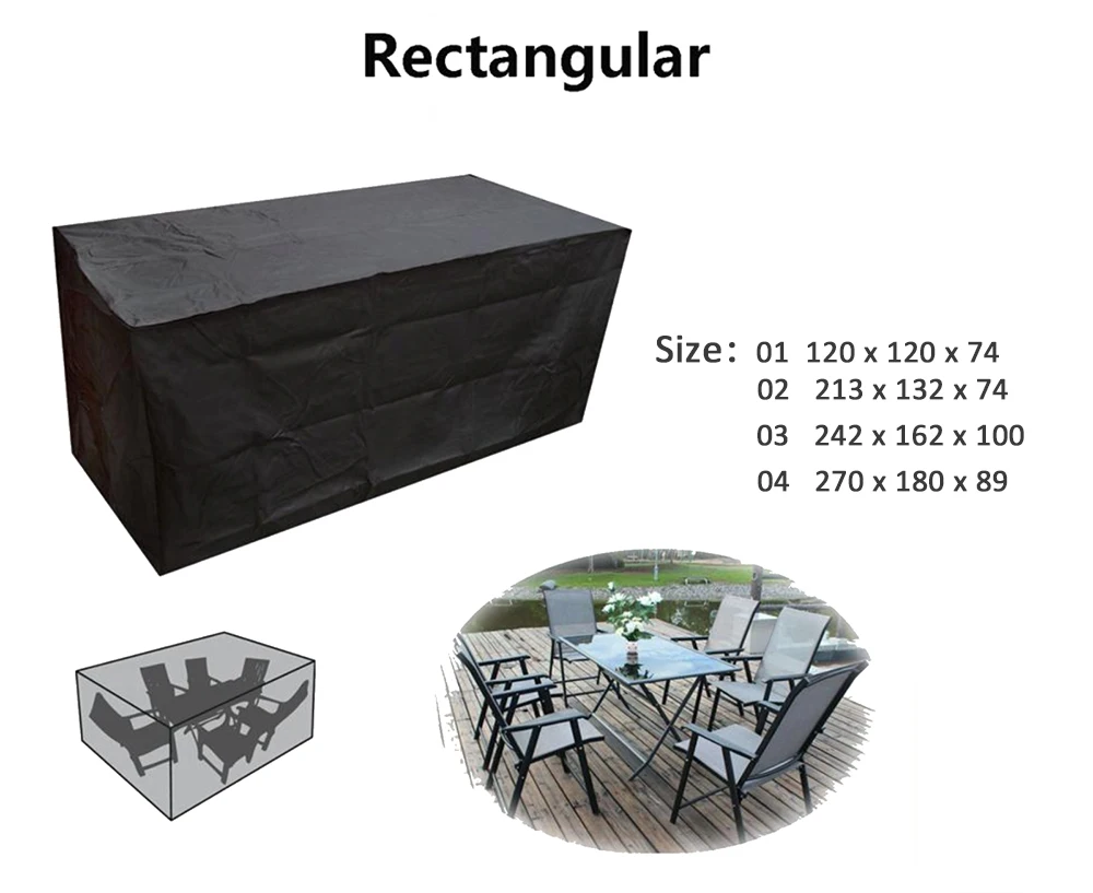 Ткань Оксфорд открытый сад Пылезащитный Водонепроницаемый чехол стол мебель дождь плетеный диван защита набор сад патио снежные чехлы