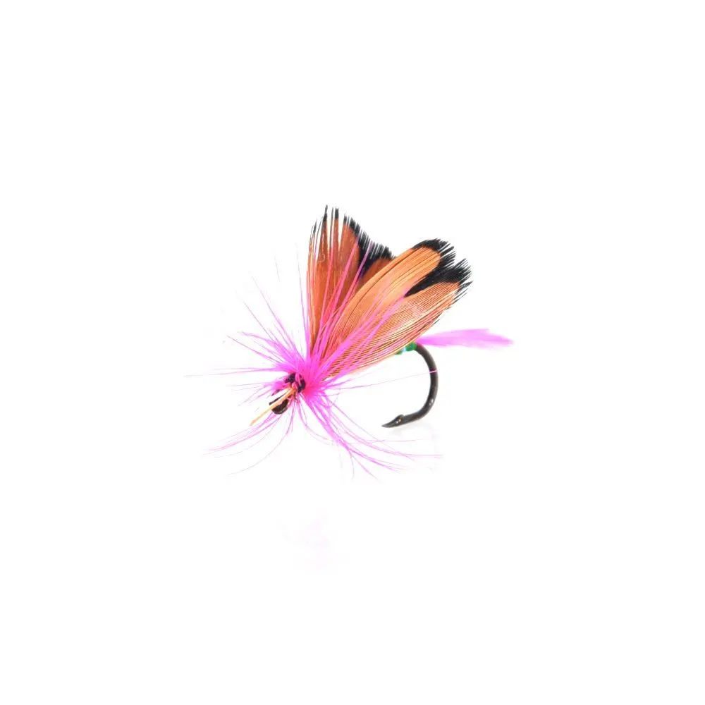 12pcsLot 2cm Fishing Flies Dry Fly Tackle Lures Butterfly Barb Single Hooks Set Lead
