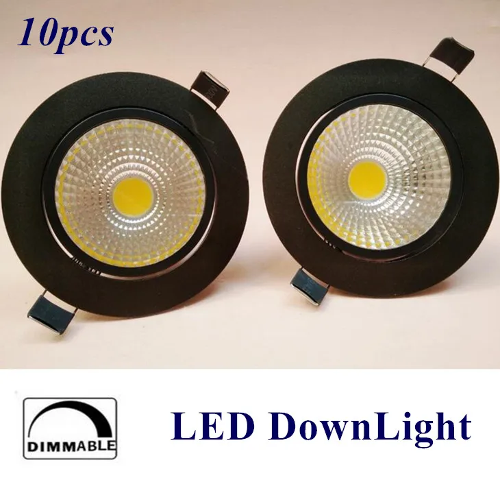 

dimmable led downlight lamp 3w 5w 7W 10W 12w 15W 20W 30W cob led spot ceiling recessed downlights round led panel light