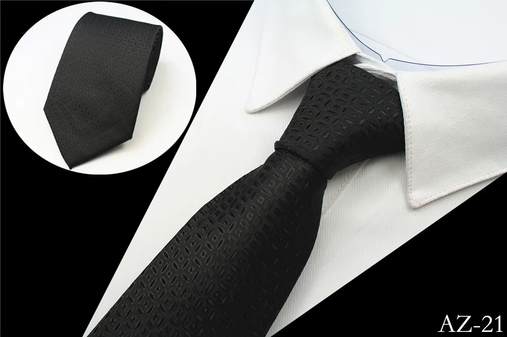 Ricnais 8cm 100% Jacquard Woven Silk Tie For Men Striped Neckties For Wedding Business Party Factory Sale