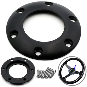 

For MOMO/NRG 6 Bolts Button Center Car Black Replaces Racing 121810-01B 84mm Steering Wheel Latest Durable New