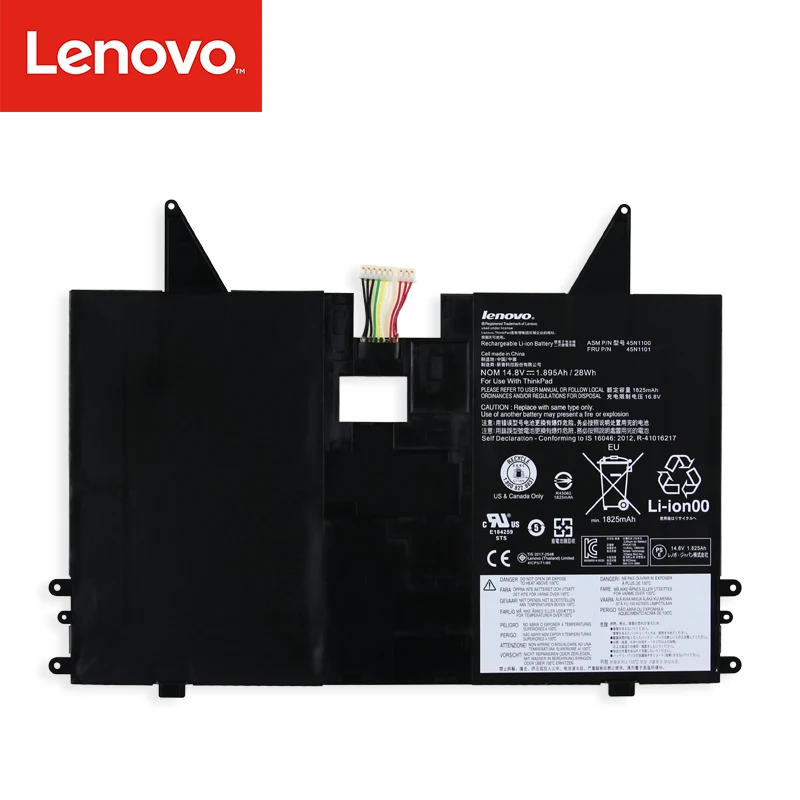 Подлинная 45N1100 батарея для lenovo thinkpad X1 Helix планшетный ПК 45N1100 45N1101 батарея 41CP3/71/90