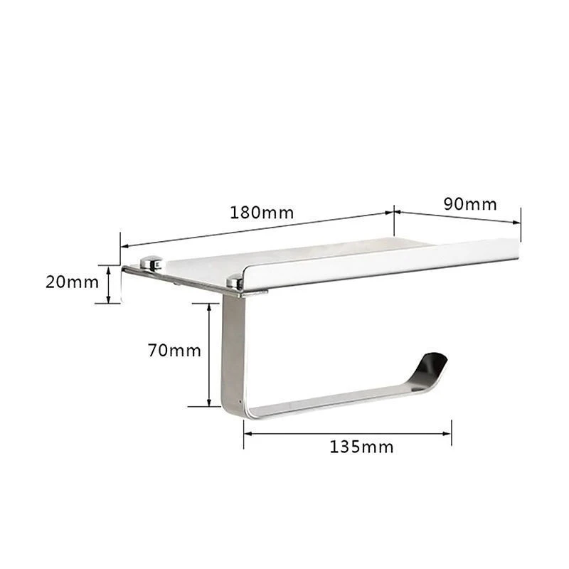 Ванная комната держатель рулона туалетной бумаги настенное крепление из нержавеющей стали ванная комната WC держатель для бумаги и телефона с стеллаж для хранения