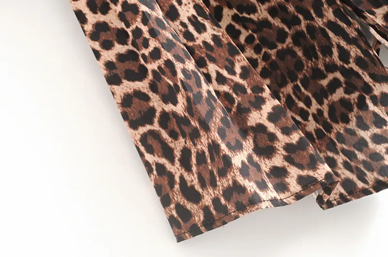 Винтажная Сексуальная леопардовая печать Асимметричная миди юбка женская модная боковая молния животный узор плиссированная повседневная юбка Faldas Mujer