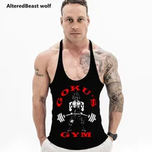 Бренд Для мужчин Повседневное Безрукавки для женщин Фитнес Для мужчин рубашка без рукавов Гоку печати хлопок Безрукавки для женщин черный жилет бодибилдинг Для мужчин майка