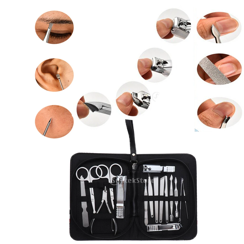 MagiDeal Manicure Pedicure Set Finger Toe Nail Clippers Scissor Grooming Kit
