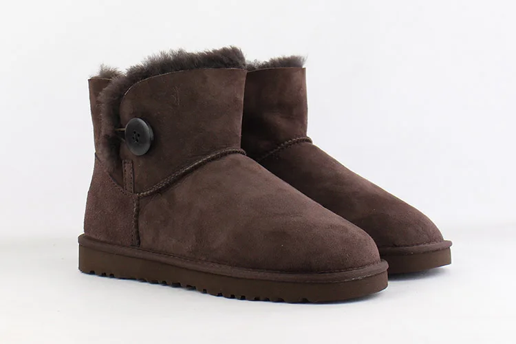 Зимние ботинки наивысшего качества из натуральной овечьей кожи; женские ботинки; натуральный мех; теплая шерсть; зимние ботинки; Модные ботильоны