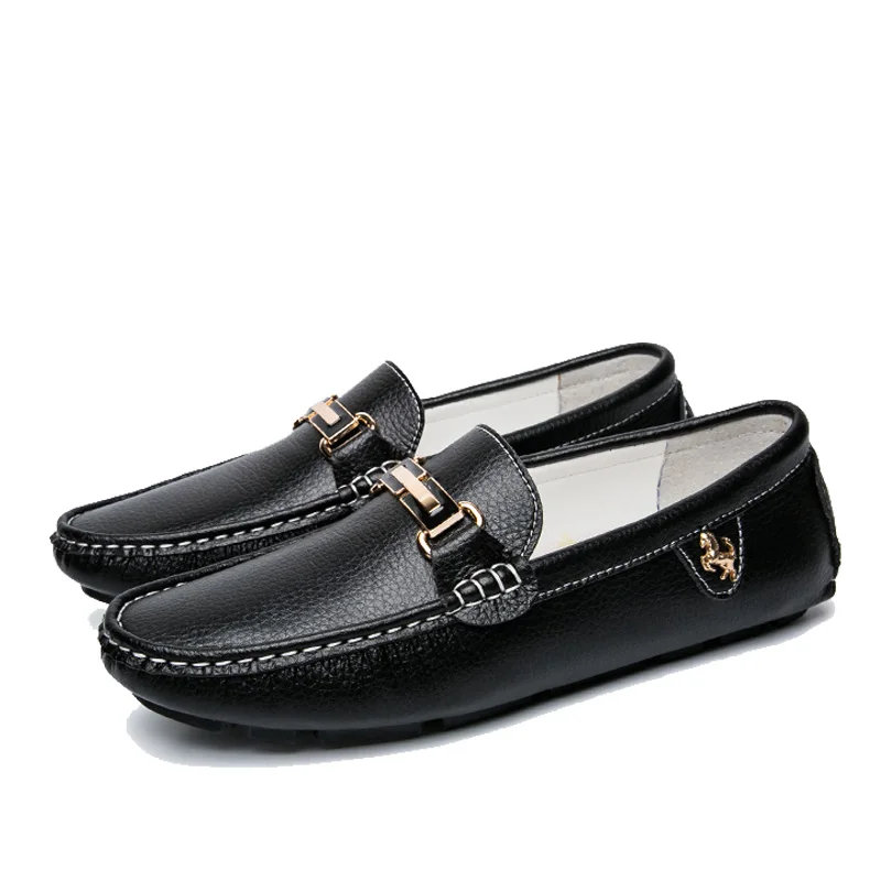 QFFAZ/брендовые модные весенние Стильные Мягкие Мокасины; мужские лоферы; Высококачественная обувь из натуральной кожи; мужская обувь на плоской подошве; обувь Gommino для вождения