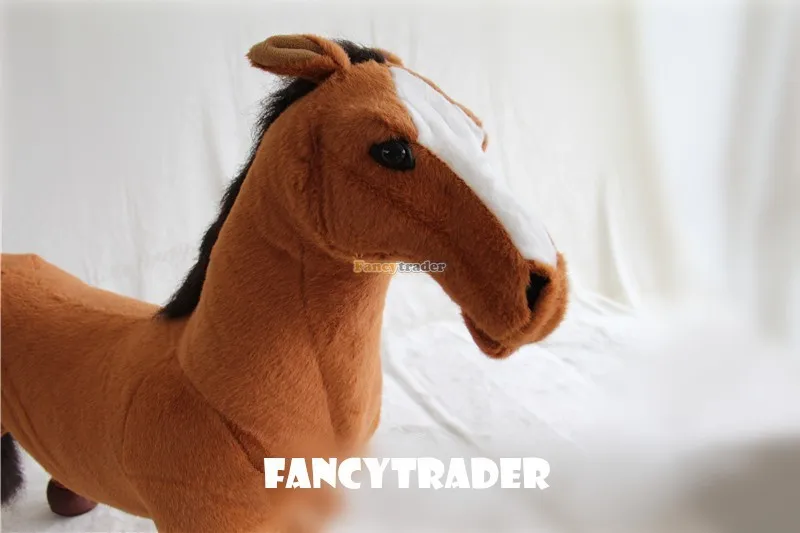 Fancytrader As Real! 43'' 110cm Giant Soft Plush Stuffed Emulational Horse, Free Shipping FT90281 (2)