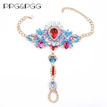PPG& PGG, модные ювелирные изделия, роскошные хрустальные свадебные богемные браслеты, летние браслеты на ногу, цепочка на ногу, массивные женские браслеты