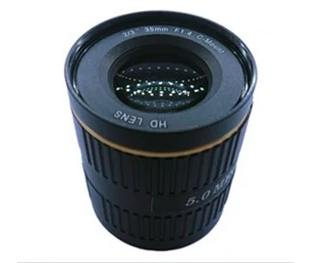 

Image format 2/3" Focal Length 35mm F1.6 5Megapixel Non-distortion Manual IRIS C-mount FA Lens CCTV Lens