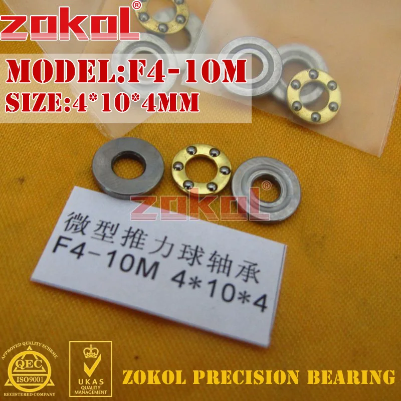

ZOKOL F4-10 M bearing F4-10M Miniature Thrust Ball Bearing 4*10*4mm