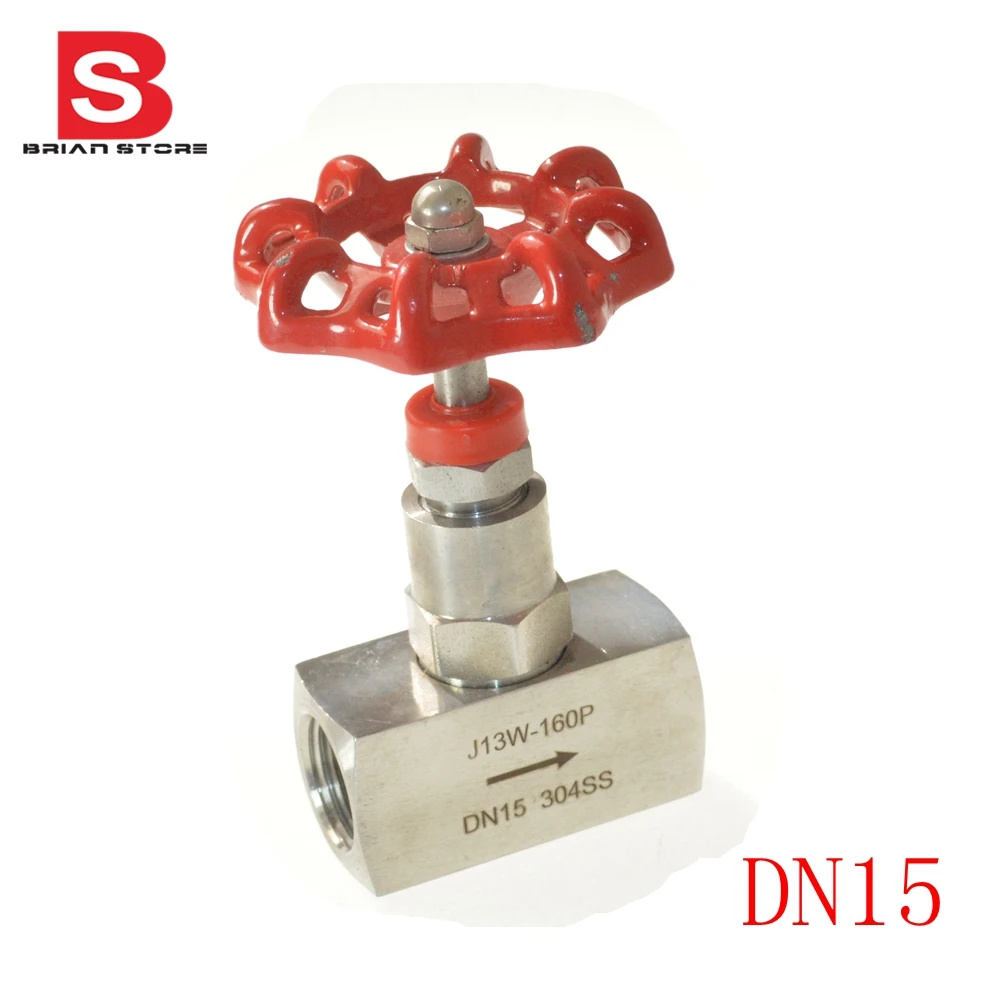 DN15 1/2" Female 304 Stainless Steel Needle Globe Valve Rigidity seal