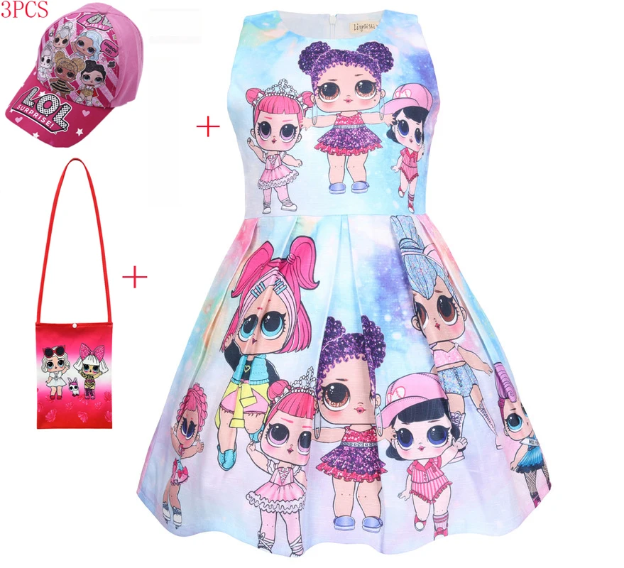 

Kids Girls Dresses Summer Lol Dress Birthday Party Dress Halloween Christmas Child Cosplay Costume Casual Lol Cute Doll Clothes
