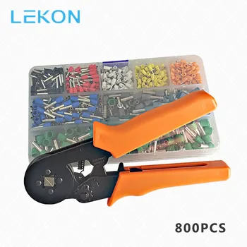 

Mini Type self adjustable terminals crimping pliers 0.25-6mm hand tools pliers with 800PCS wire end iterminal HSC8 6-4