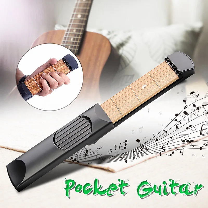 Portable Pocket Guitar Acoustic Practice Tool Gadget Chord Trainer 6
