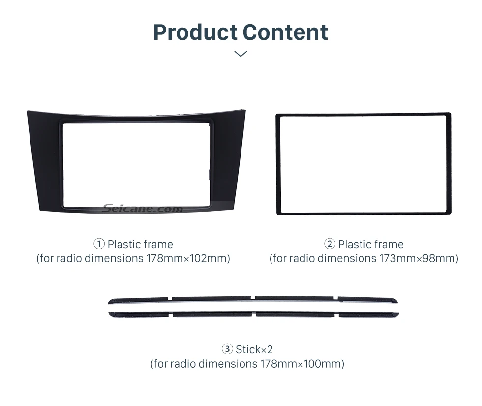 Seicane 2Din Автомобильная Радио панель для 2001-2009 Mercedes BENZ E класс W211 CLS класс C219 CD отделка панель стерео тире комплект Лицевая панель