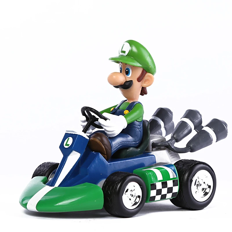 Super Mario Bros Kart Car Mario Luigi Kart Racing Car PVC Toys 4\