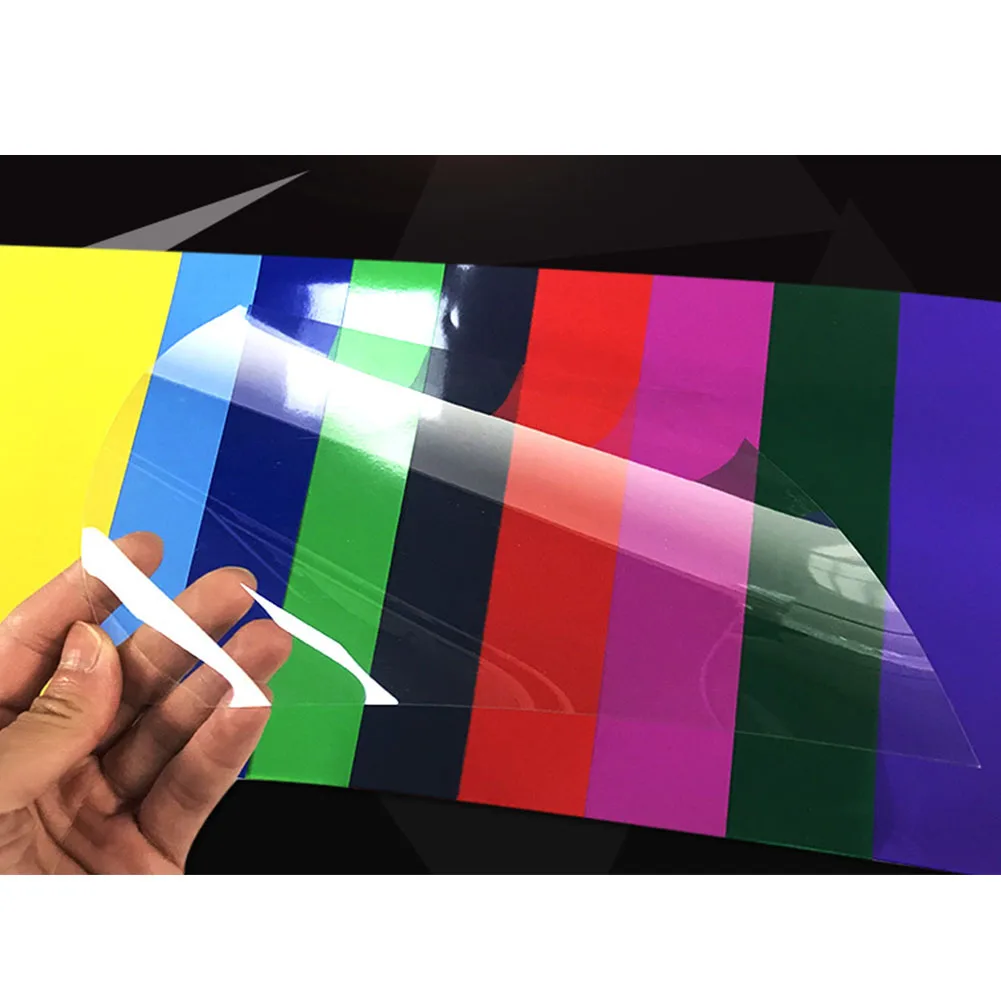 2 шт. гибкие ремесла гелевый лист накладки пластиковая пленка цветные прозрачные искусства ПВХ термостойкий легкий тонкое освещение фильтр