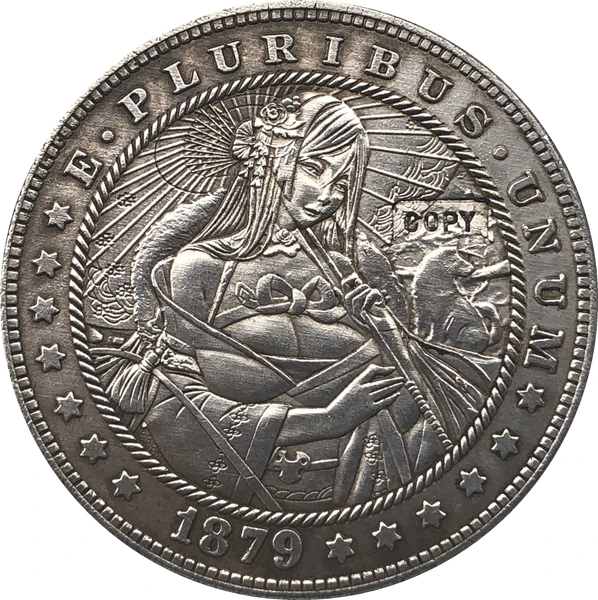 

Hobo Nickel 1879 USA Morgan Dollar COIN COPY Type 146