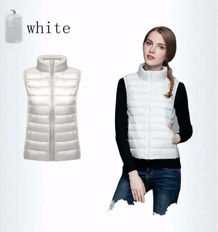 NewBang Brand Women Sleeveless Womens Ultra Light Down Vests Slim Jacket Girl Gilet Plus Lightweight Windproof Warm Waistcoat