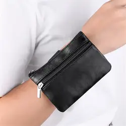 Новая модная мужская и женская сумка на запястье удобная кожаная сумка для ключей кошелек для монет бизнес посылка YC007