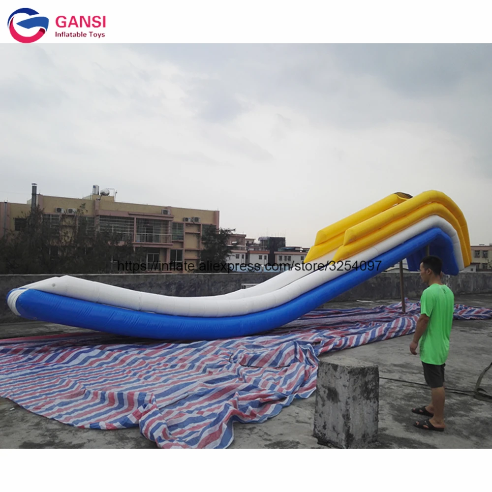 Summer Season Hot Product Water Boat Dock Slide,4Mh,2Mw Big Inflatable Yacht Slide For Sale boat dock slide inflatable slide inflatable yacht slide for sale