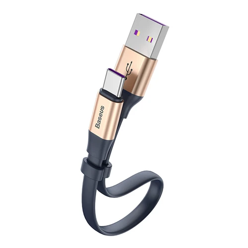 Baseus 0,23 м 40 Вт USB зарядка флэш C 5A Тип Быстрая зарядка кабель для huawei совместимый 2A Быстрая зарядка для USB-C телефон - Цвет: gold