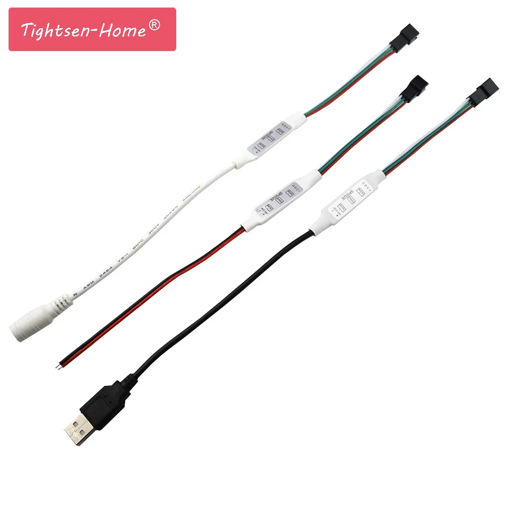 Мини-диммер SP002E для светодиодной ленты DC 5-24 В 3 клавиши 3PIN WS2812B WS2811 WS2812 Pixel разъем