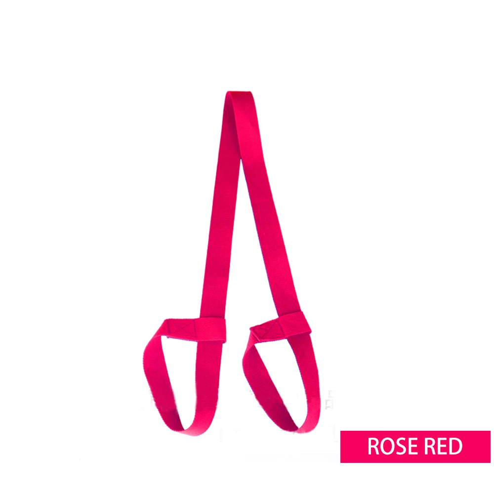 rose red FDBRO пояс для упражнений, эластичный пояс для фитнеса, йоги, коврик для йоги, ремень, ремень, регулируемый спортивный слинг, переноска на плечо - Цвет: rose red